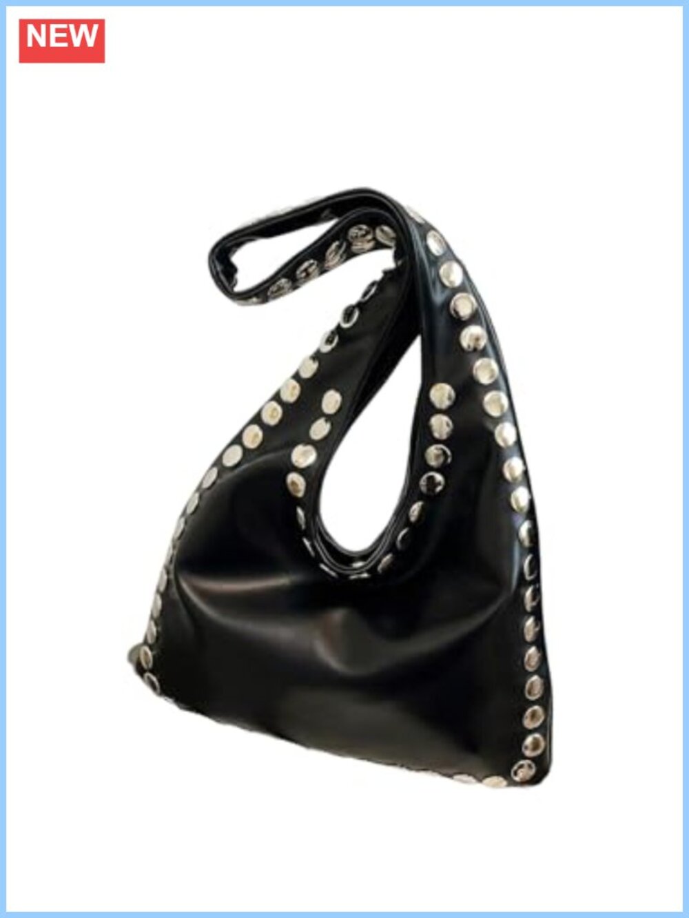 Faux Leather Punk Y2K Rivet Studded Shoulder Bag Handbag